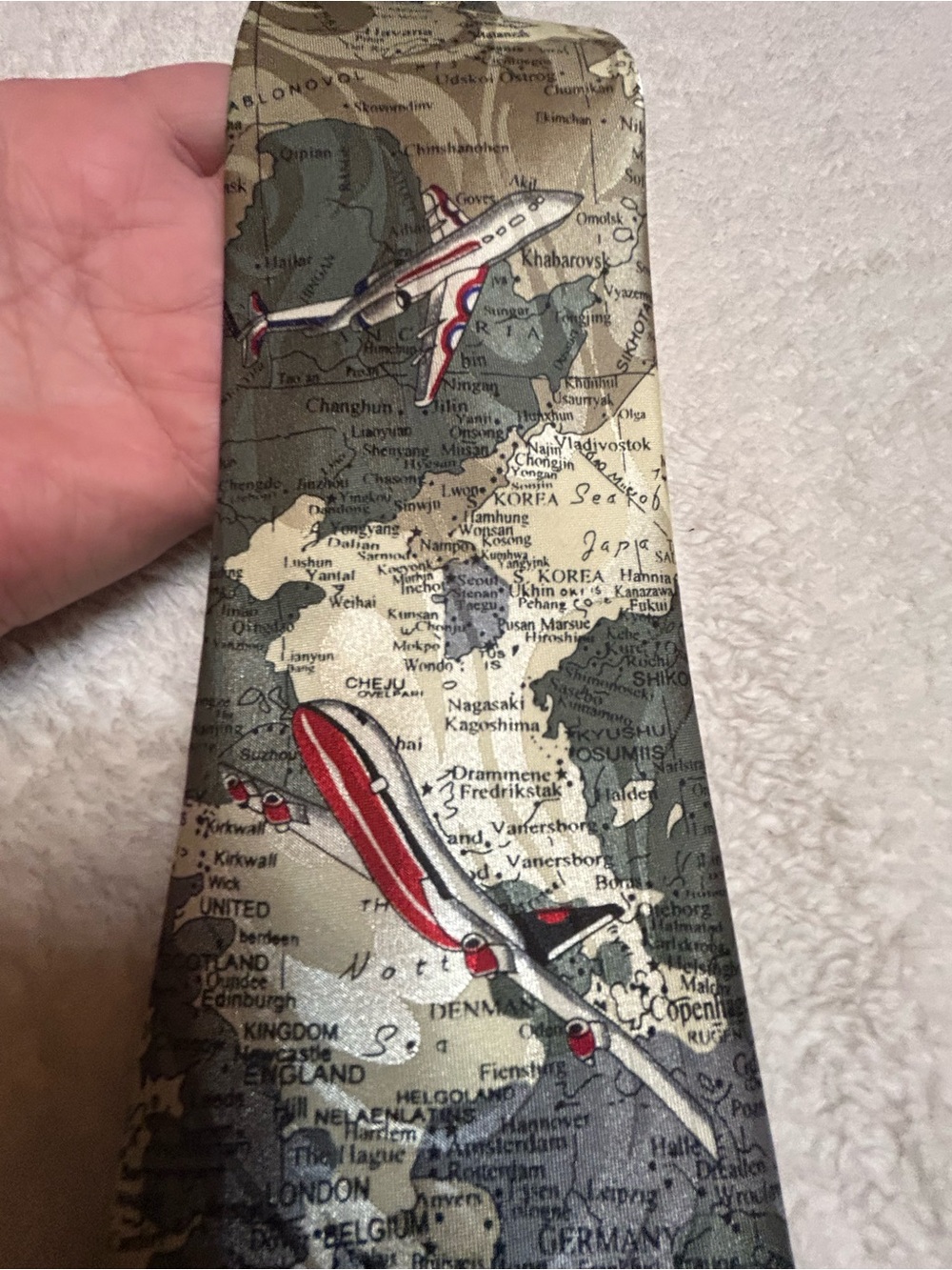 🎁3 for $30 - Classic Map Necktie